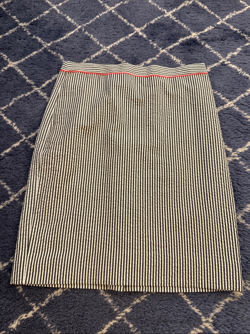 J. Crew Black & White Pinstripe Pencil Skirt - size 4